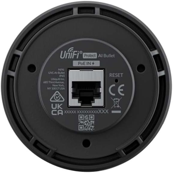 ubiquiti unifi protect uvc-ai-bullet 4 megapixel network camera showing dimensions