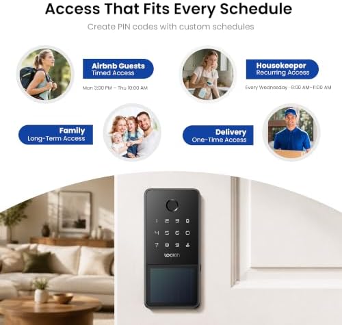 Lockin Veno Solar Fingerprint Smart Lock, Deadbolt Only, Runs on Sunlight