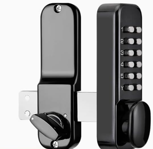 Qivine Mechanical Keyless Door Lock, Push Button Keypad Lock 1-11 Digitals