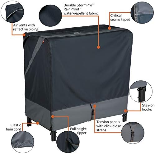 Classic Accessories StormPro Waterproof Heavy-Duty 4 Ft Log Rack Cover