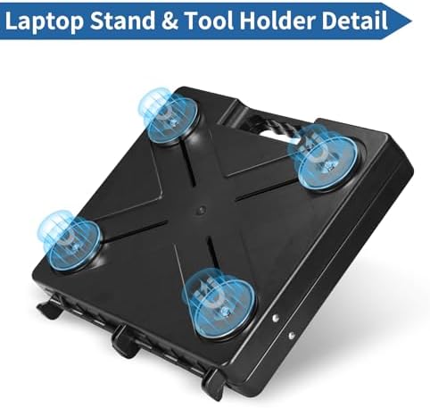 Magnetic Toolbox, Magnetic Laptop Stand Portable Workstation with Magnets