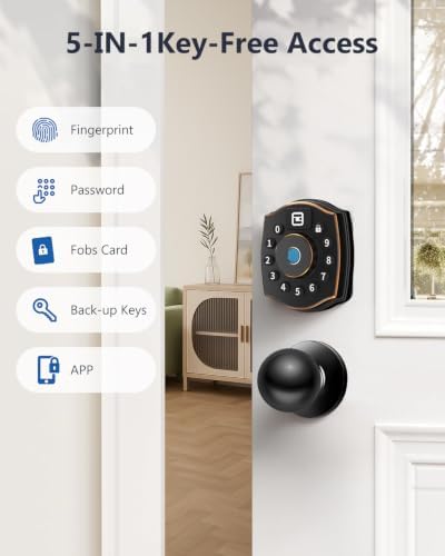 Geek Smart Fingerprint Deadbolt with App, Keypad Door Lock for Front Door