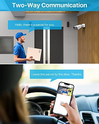 ZOSI ZG182 4K PoE Add-on Camera with 2-Way Talk,Weatherproof IP Camera for Outdoor Indoor Power Over Ethernet Surveillance System,Only Work PoE NVR