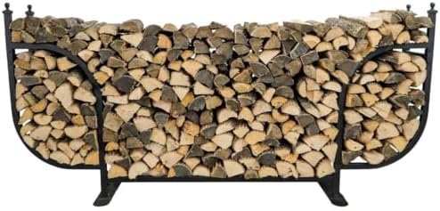 Woodhaven Courtyard Outdoor Firewood Rack With Cover (9 Foot)
