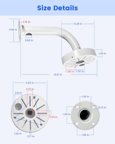 Universal L-Type Metal Security Camera Wall Mount Bracket