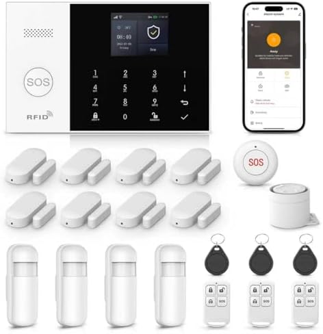 lwohsi wireless alarm system, anti-theft home security systems, close-up detail