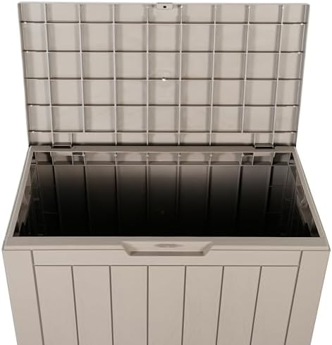 BTEXPERT Indoor Outdoor Storage Box, 30 Gallon Resin Deck Container for Package Delivery Patio Furniture Cushions Garden Tools Pool Sports Equipment UV Resistant Waterproof Lockable