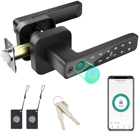 FITNATE Smart Fingerprint Door Lock 3 Waysv Entry Password App Ctrl Keyless