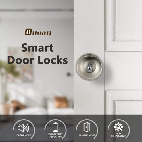 Buoan Biometric Fingerprint Door Lock, Smart Fingerprint Door Knob