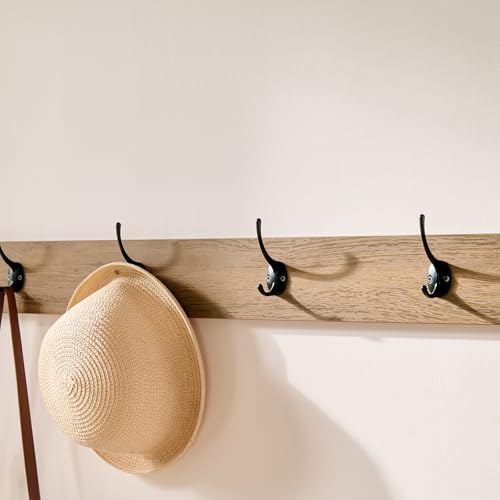 Rattan Narrow Entryway Bench with Shoe Storage, 4 Drawers & Coat Rack, Mid-Century Modern Wood Shoe Cabinet with Seat Cushion for Foyer/Hallway (Rustic Oak Rattan)