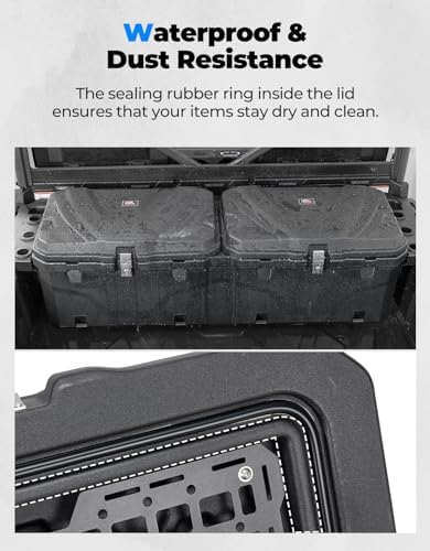 KEMIMOTO UTV Cargo Storage Box 110L/29Gal, Large Capacity Box Waterproof