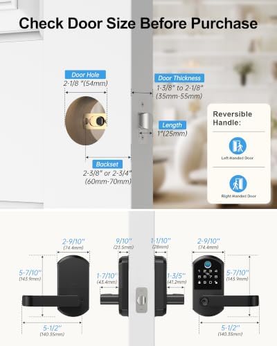 Keyless Entry Door Lock, Smart Lock for Front Door