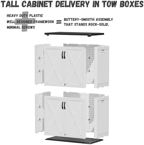 Patiowell 50 Cu.ft Outdoor Storage Cabinet, White