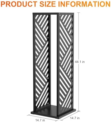 4ft Firewood Rack Indoor, Wood Rack, Metal, 1000 lbs (Diagonal)