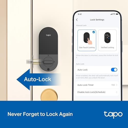 Tapo Smart Wi-Fi Deadbolt Door Lock, Keyless Tactile Buttons, DL100