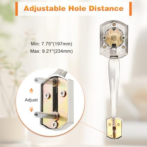 Probrico Smart Keyless Entry Door Lock Deadbolt,Front Door Handleset with Fingerprint Deadbolt, Electronic Digital Keypad Deadbolt Lock with Handle,App,Auto-Locking,Satin Nickel