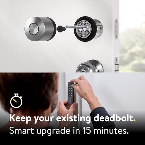 Nuki Smart Lock (Deadbolt) & Keypad 2, Keyless Door System with Auto-Lock, Fingerprint and Code Access, App Control, Easy Setup, Compatible with Alexa, Google, for Secure and Easy Home Entry