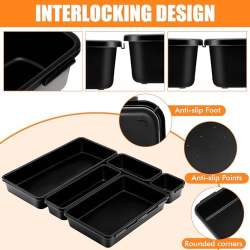 Funnymoom 100 Pack Tool Box Organizer Storage Drawer Divider Trays 5 Sizes