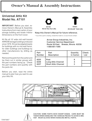 Arrow Shed Indoor/Outdoor Shed, Attic, and Workbench Organization Shelf Frame Kit