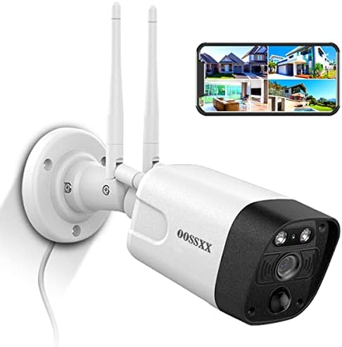 oossxx 5mp security wireless camera system outdoor exterior shown in use