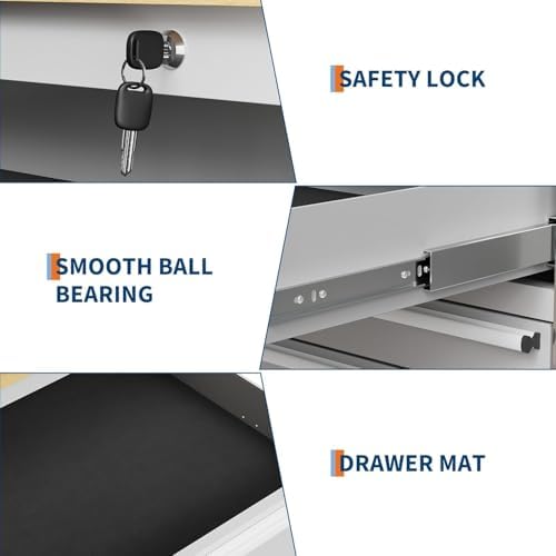 9-Drawer, Mobile Tool Chest with Military-Grade Locking System - Stainless Steel Storage Cabinet, High-Weight Capacity for Mechanics & Workshops