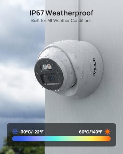 annke 4k/8mp dome poe security camera outdoor, color, front angle view