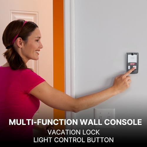 Genie Series II Garage Door Opener Wall Console - Sure-Lock/Vacation Lock for Extra Security - Light Control Button - Compatible with All Genie Series II Garage Door Openers - Model GBWCSL2-BX