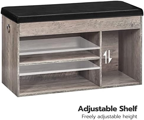 HOOBRO Shoe Storage Bench with Cushion, 32.3" Entryway Bench