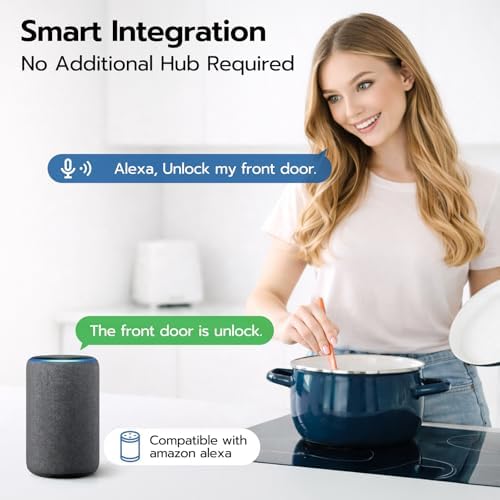 WiFi Video Smart Keypad Door Lock with Camera and Doorbell, Keyless Entry