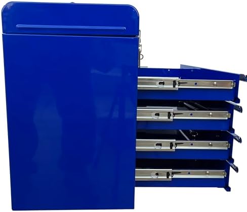 Workington Portable Metal Tool Chest with 4 Drawers, 20" 4-Drawer Tool Chest Cabinet with Ball Bearing Drawer Slides, Steel Tool Storage Box Organizer 4004 Blue