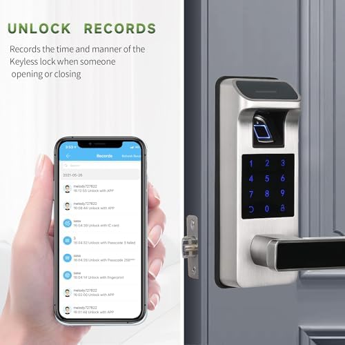Smart Door Lock, Heavy Duty 5 in 1 Keyless Entry Door Lock, Full App