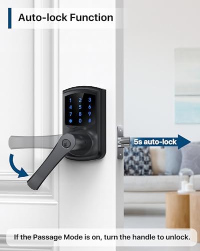 Keypad Keyless Entry Door Lock with Handle Smart Digital Deadbolts 4 Pack