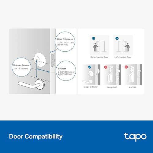 Tapo Smart Wi-Fi Deadbolt Door Lock, Keyless Tactile Buttons, DL100