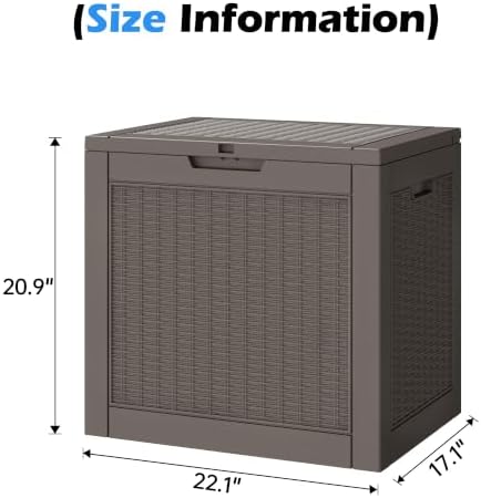 Outdoor Storage Box Waterproof, 30 Gallon Deck Box for Patio Storage
