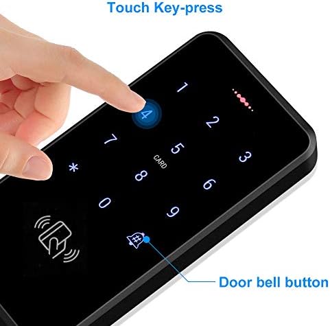 RFID Access Control System Kit Outdoor IP68 Waterproof Access Control Keypad + NC Fail Safe Electric Strike Locks + DC12V Power Supply + 10pcs 125KHz EM4100 Keyfobs Cards