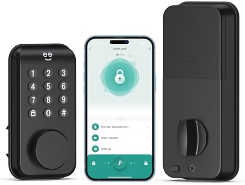 Geeni Keyless Entry Smart Deadbolt Lock with Keypad, Auto Lock, 2 Keys