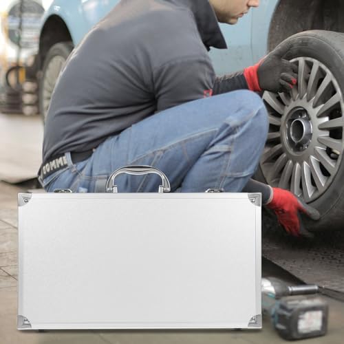 DOITOOL Aluminum Alloy Tool Box Large Capacity Medicine Storage Box with Lock Portable Tool Case Organizer for Home Garage Hospital School 14.17X8.26X2.95 in