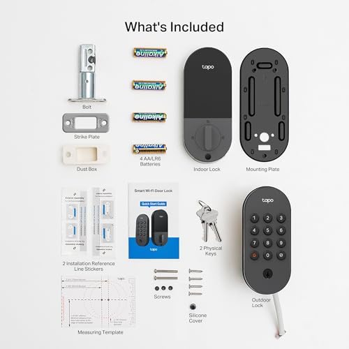 Tapo Smart Wi-Fi Deadbolt Door Lock, Keyless Tactile Buttons, DL100