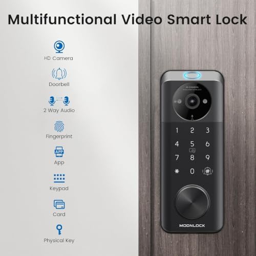 Smart Lock with Camera Keyless Entry, Alexa&Google Voice Control
