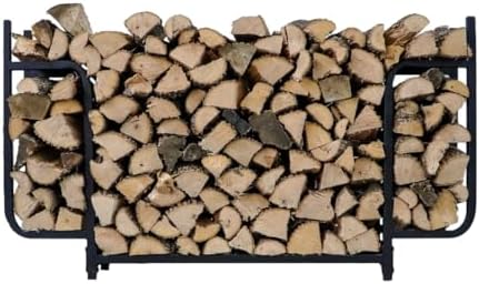 Woodhaven Courtyard Outdoor Firewood Rack With Cover (6 Foot)