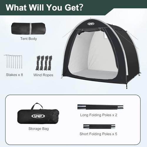 UNP Bike Storage Shed Tent, Waterproof Bike Storage Tent for 1/2/3/4 Bikes