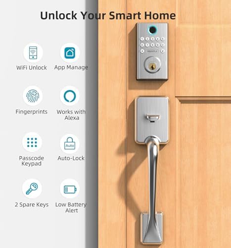 WiFi Smart Door Lock Set: HEANTLE Keyless Entry Deadbolt