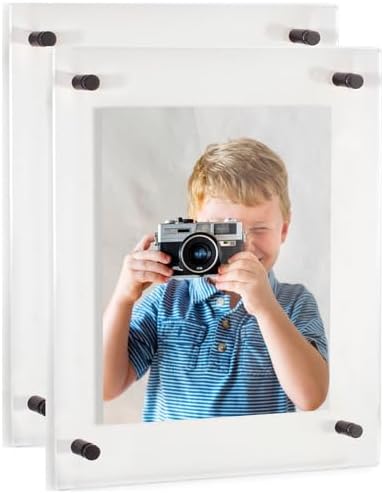 ArtToFrames 12x15 Inch Double Panel Floating Acrylic Picture Frame comes (2 Pack)