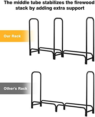 GASPRO 8FT Firewood Rack Outdoor with Waterproof Cover