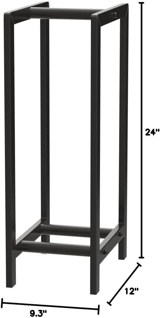 esschert design ff232 wood storage/carrier - powder coated showing dimensions