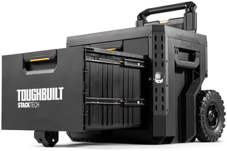 ToughBuilt StackTech 2 Drawer Rolling Locking Tool Box, 240 lb Capacity