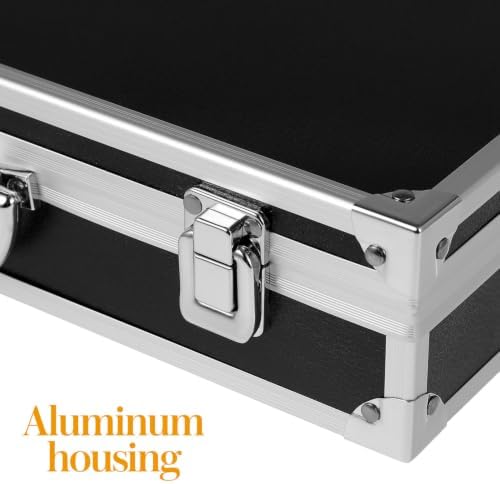 ERINGOGO Aluminum Alloy Toolbox 14.17 X 7.87 X 2.95 in Large Capacity Tool Box with Handle and Safety Clasp Portable Medicine Box for Home Garage School Hospital Storage