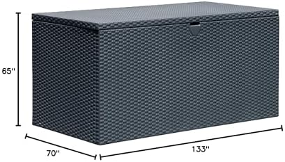 Arrow 4' x 2' x 2' Spacemaker Anthracite 134 Gallon Hot-Dipped Galvanized Steel Storage Deck Box