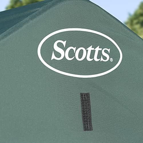 Scotts 4x4x6 FT Pop-Up Outdoor Storage Shed, Portable Water-Resistant Deck & Garden Tent Shelter for Tools, Equipment & Lawn Gear