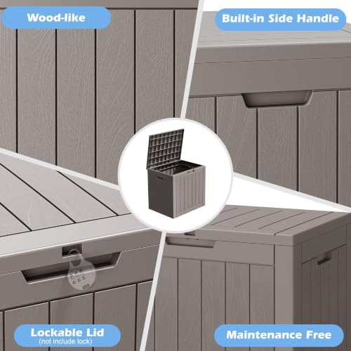 Outdoor Storage Box Waterproof, 35 Gallon Deck Box for Patio Storage